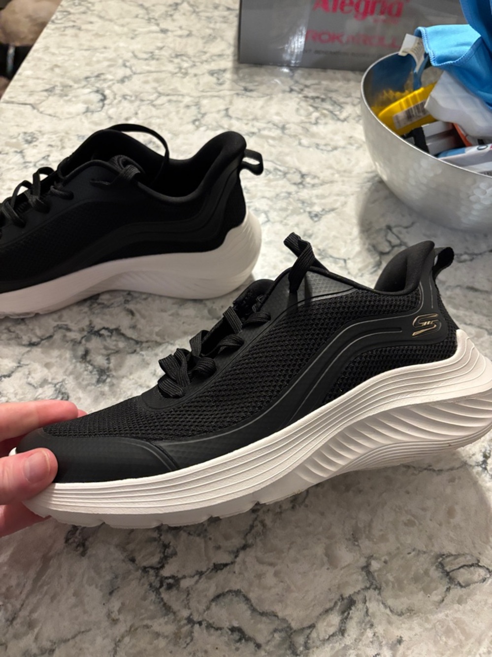 BOBS from Skechers Black Sneakers with White Sole - Picture 3 of 5